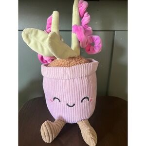 Linzy Toys Plant Pals Buddies Potted Flower Purple Plush Stuffed Toy 9.5"